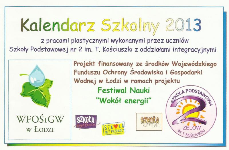 Kalendarz Szkolny 2013