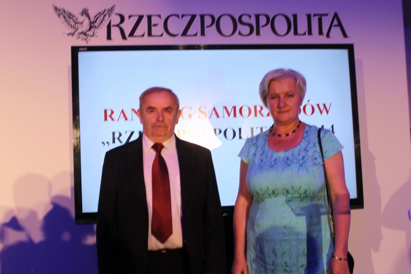 Burmistrz Urszula Świerczyńska z Przewodniczącym Rady Miejskiej Wincentym Berlińskim
