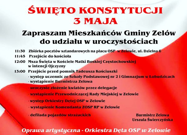 plakat z programem Święta Konstytucji