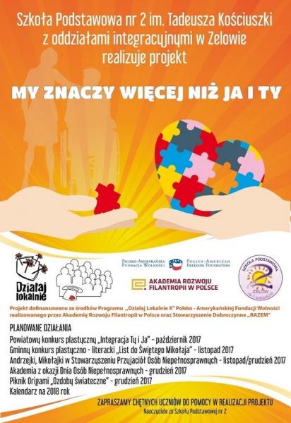 realizacja projektu integracyjnego w Szkole Podstawowej nr 2