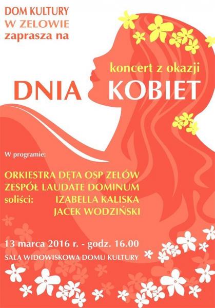 Plakat na koncert z okazji Dnia Kobiet